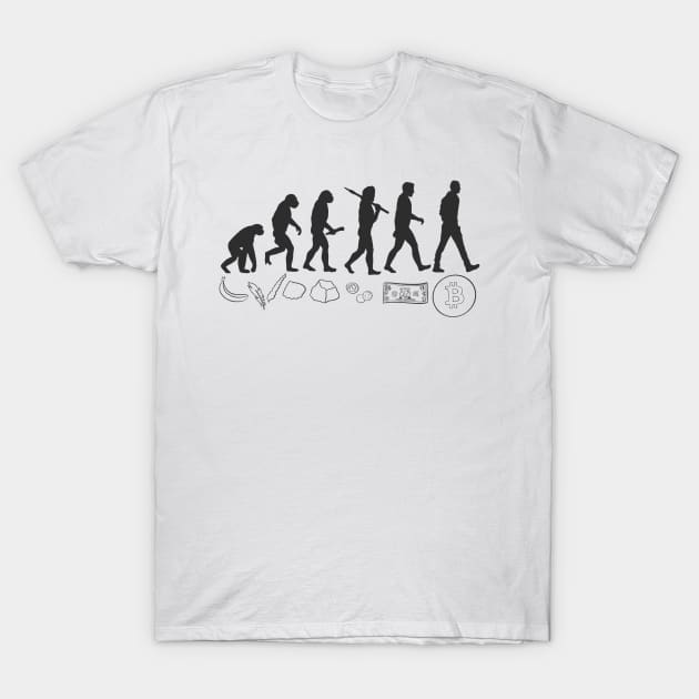 Money evolution Bitcoin Revolution T-Shirt by nataliagonzalez